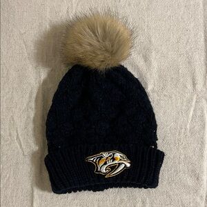 NHL Nashville Predators Navy Pom Beanie